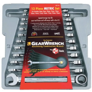 GearWrench 9412 Ratcheting Combination Set metric 12 Pieces
